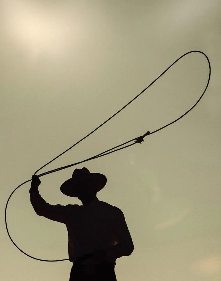 A cowboy with a lasso